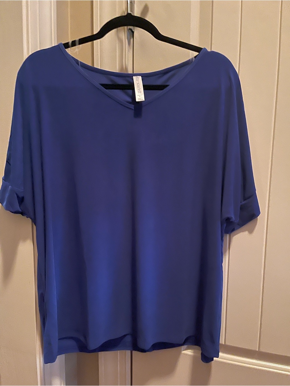 Chico's Drapey Short Sleeve Tee in Royal Blue